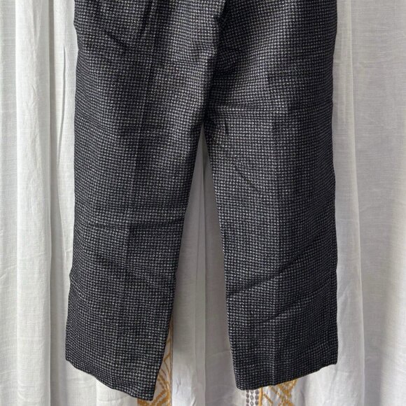 Allsaints Mara Puppytooth Straight Trouser Pants (Sz 2) Pleated Italian Cloth - Picture 9 of 11